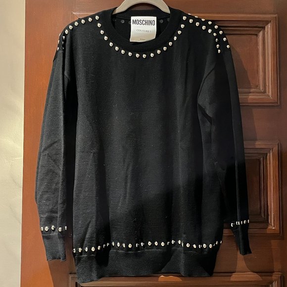 Moschino Sweaters - Black Moschino Sweater with Studs
